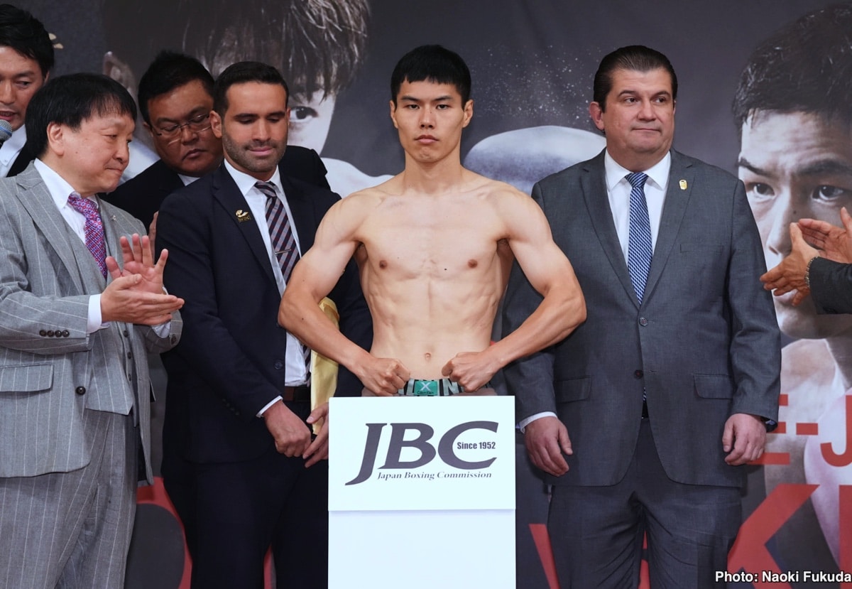 Image: Naoya Inoue 121.8 vs. Ye Joon Kim 121.7 - Weigh-in Results for Friday