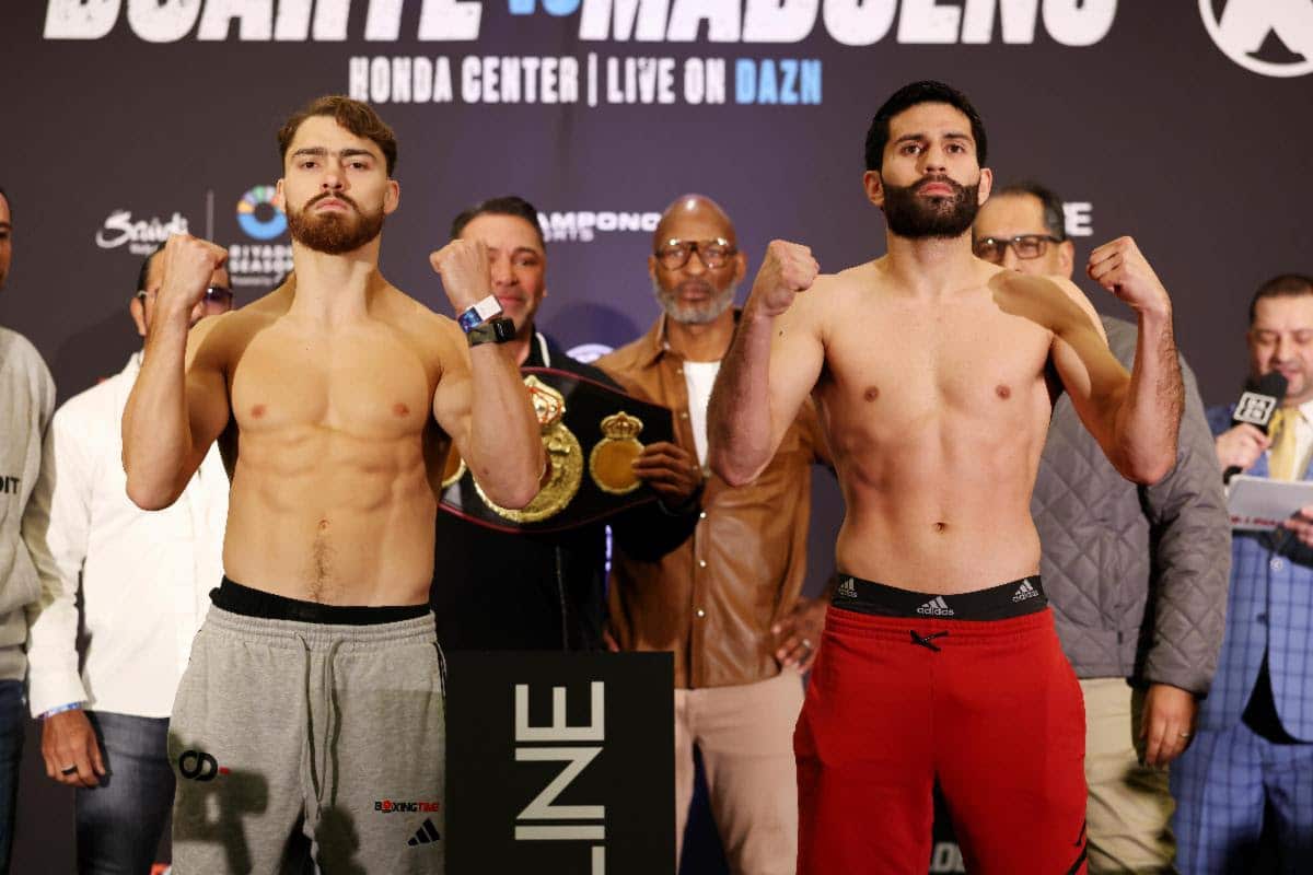 Image: Duarte 140 vs. Madueno 140 - Weigh-in Results for Saturday on DAZN