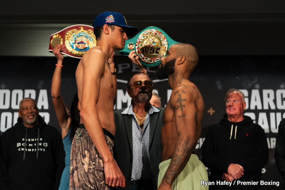 Image: Sebastian Fundora 152 3/4 vs Chordale Booker 152 1/2 - Weigh-in Results for Saturday