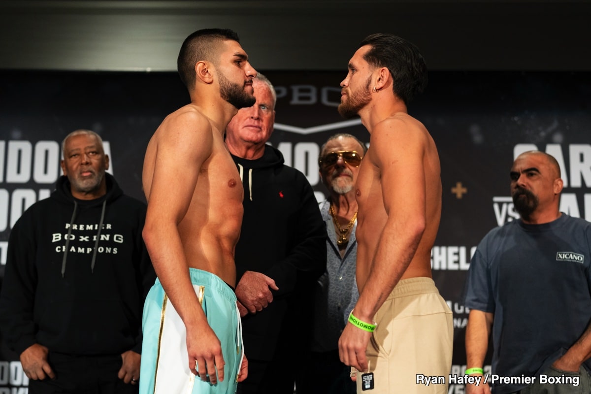 Image: Sebastian Fundora 152 3/4 vs Chordale Booker 152 1/2 - Weigh-in Results for Saturday