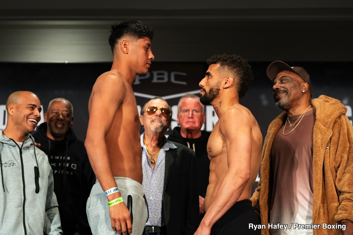 Image: Sebastian Fundora 152 3/4 vs Chordale Booker 152 1/2 - Weigh-in Results for Saturday