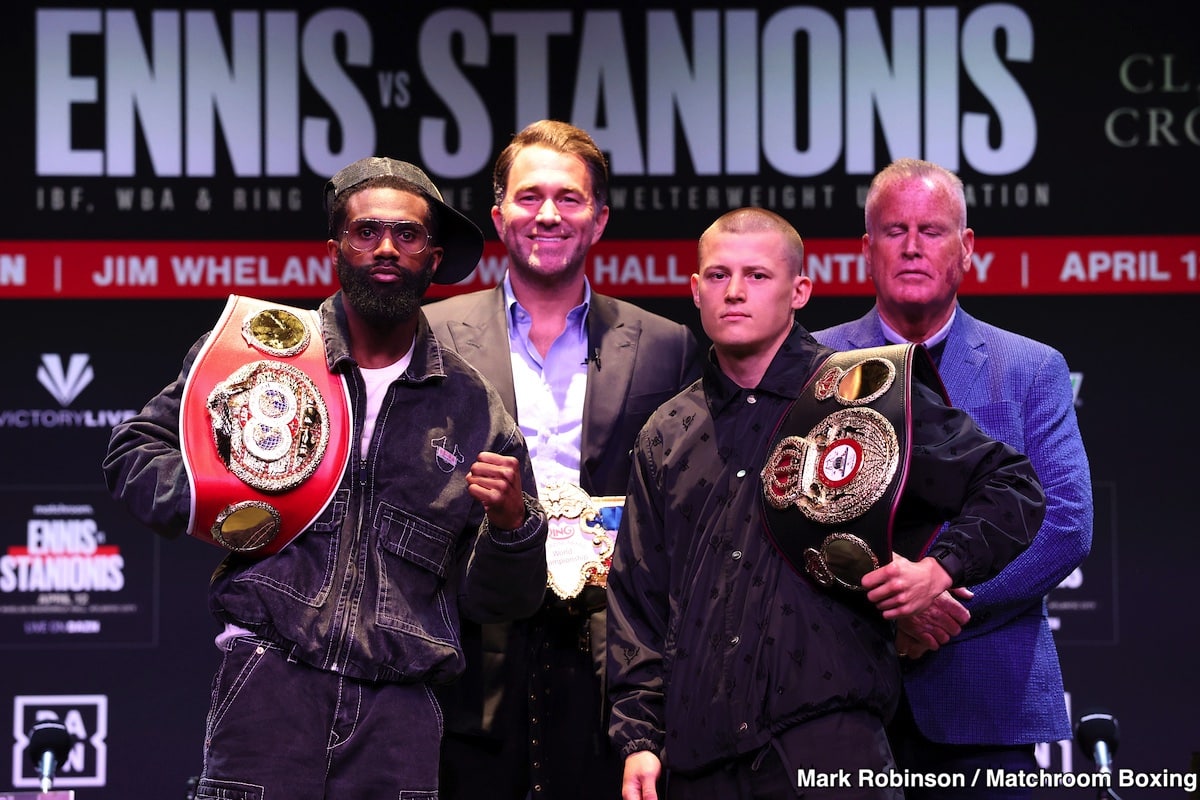 Image: Jaron Ennis Back In Action, But Who is Stanionis?