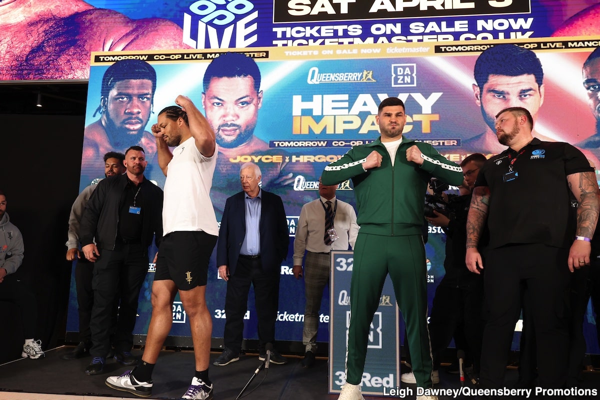 Image: Joe Joyce 275.1 vs. Filip Hrgovic 250.6 & Undercard Weigh-in Results for Saturday on DAZN