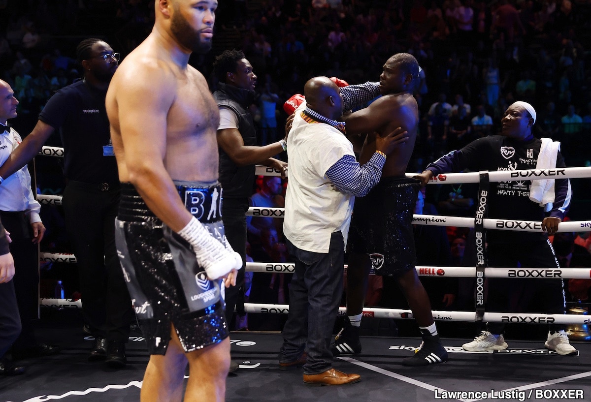 Image: Boxing Results: Frazer Clarke Destroys Tetteh In One, Chaos Erupts As Tetteh Manhandles Referee