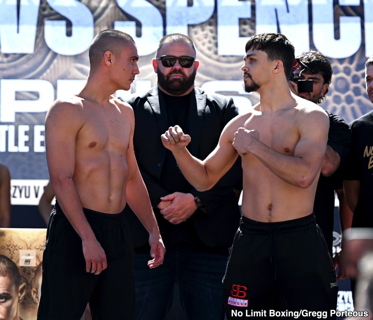 Image: Tim Tszyu 154 vs Joey Spencer 153.75 - Weigh-in Results for Saturday