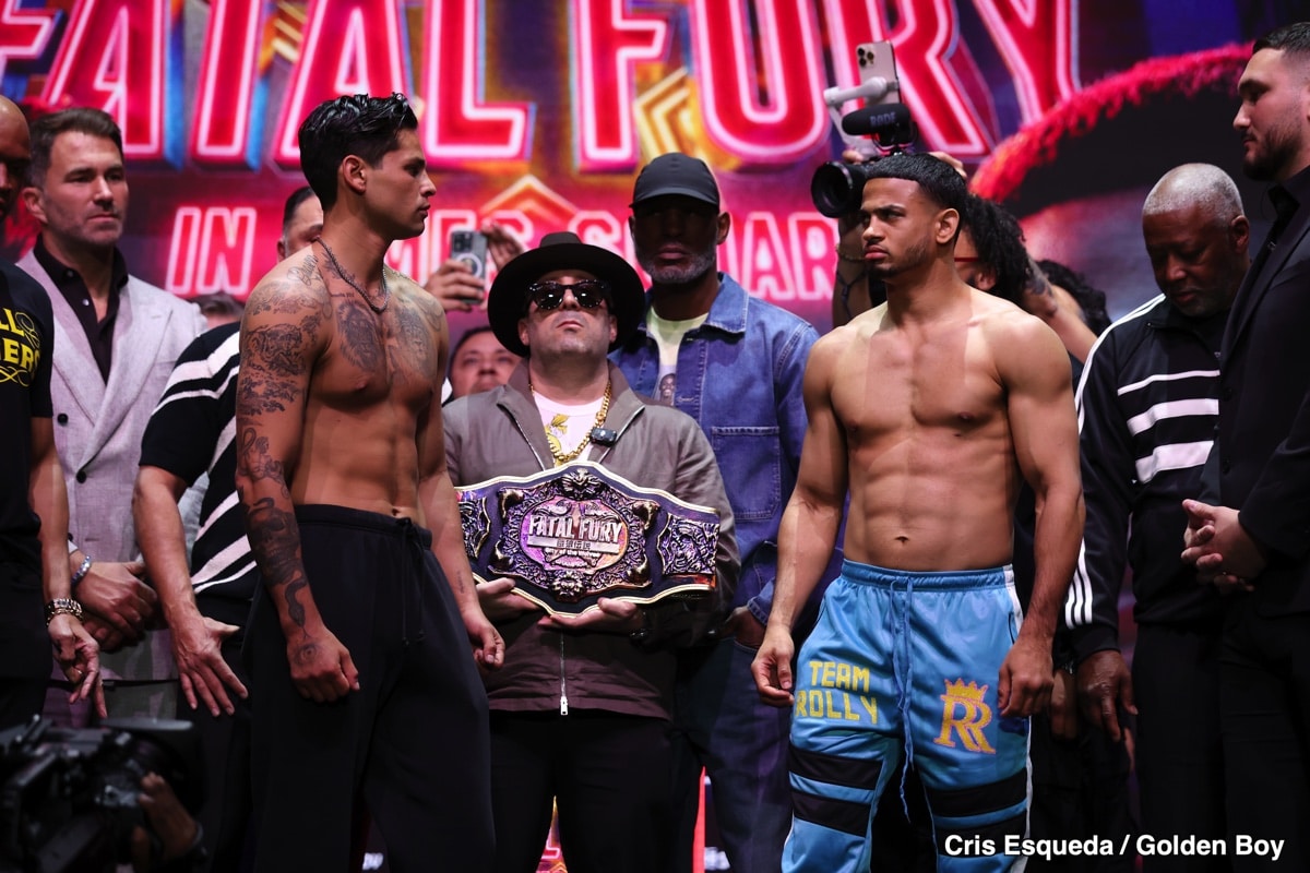 Image: Ryan Garcia 146.8 vs. Rolly Romero 146.6, Haney - Ramirez & Lopez - Barboza Jr - Official DAZN Weigh In Results