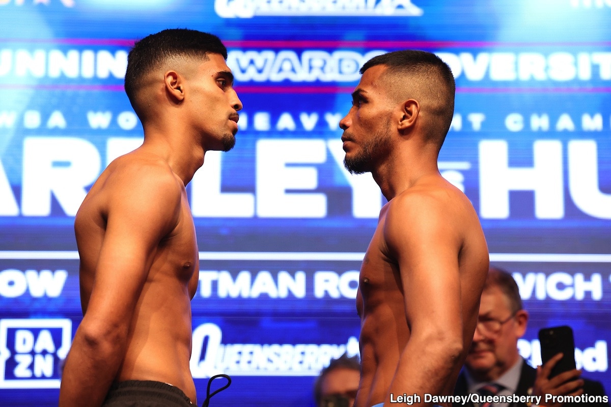 Photo: Fabio Wardley 243 vs. Justin Huni 248 - official weighing results for Dazna