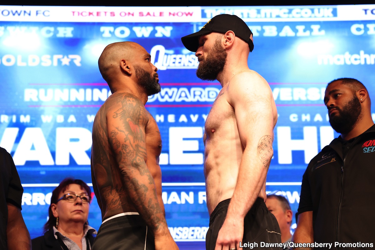 Photo: Fabio Wardley 243 vs. Justin Huni 248 - official weighing results for Dazna