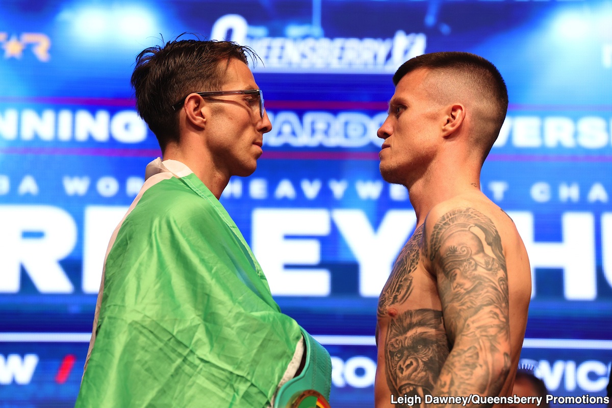 Photo: Fabio Wardley 243 vs. Justin Huni 248 - official weighing results for Dazna