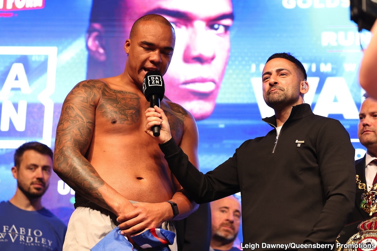 Photo: Fabio Wardley 243 vs. Justin Huni 248 - official weighing results for Dazna