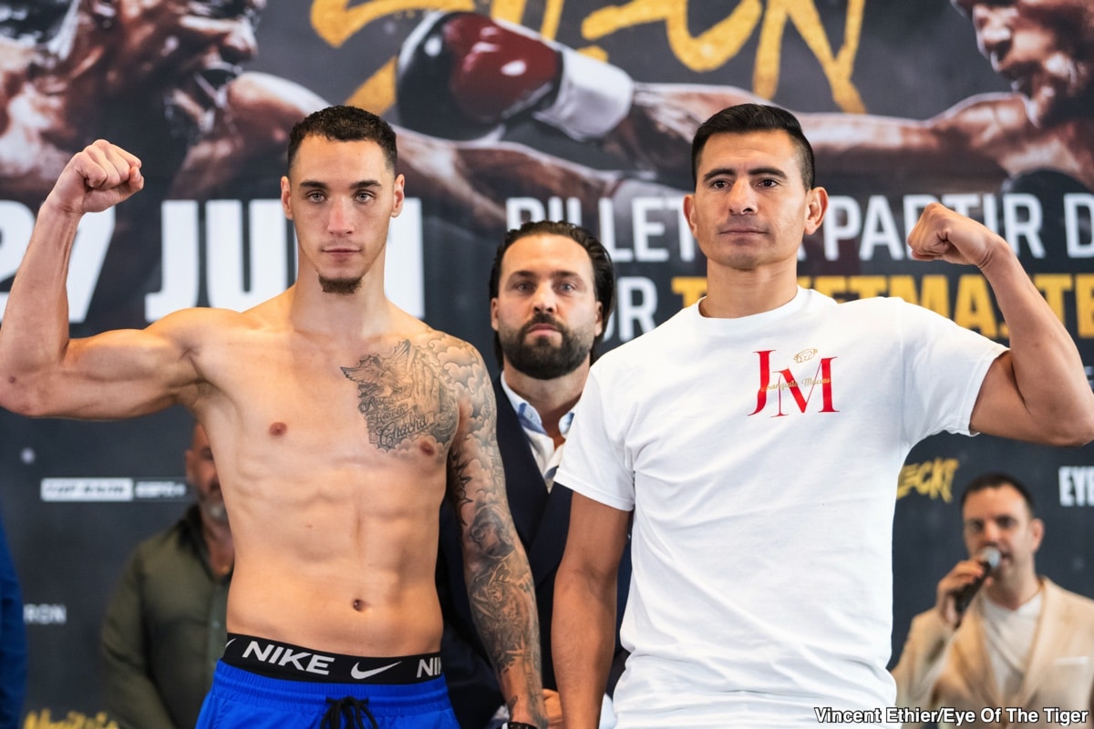 Image: Christian Mbilli 167.7 versus Maciej Sulecki 167.7 - Weighing results on Friday