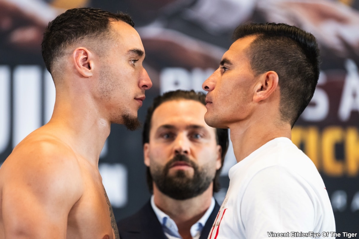 Image: Christian Mbilli 167.7 versus Maciej Sulecki 167.7 - Weighing results on Friday