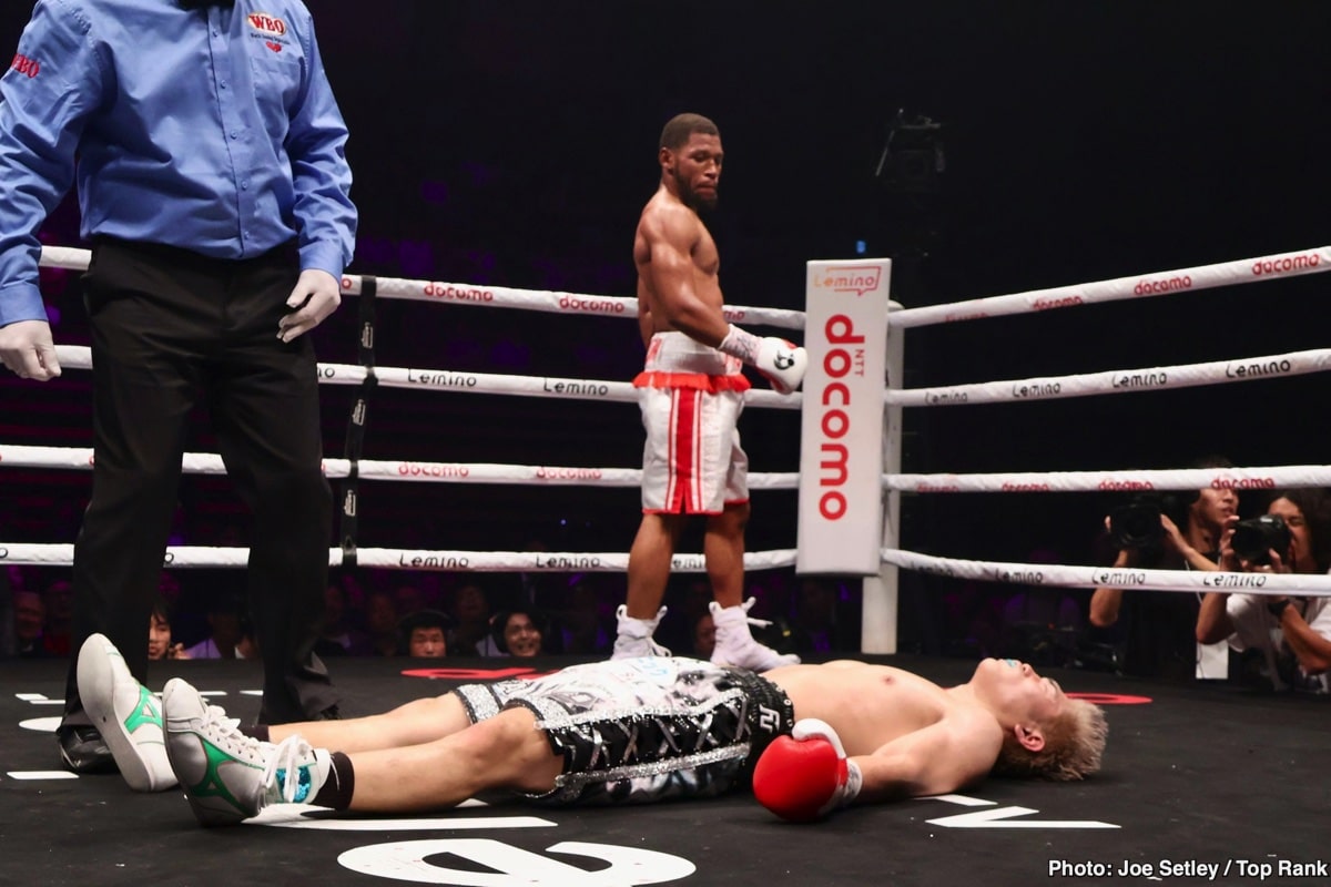 Image: Boxing Results: Norman Jr. Leaves Sasaki Motionless: A Dominant and Devastating WBO Defense