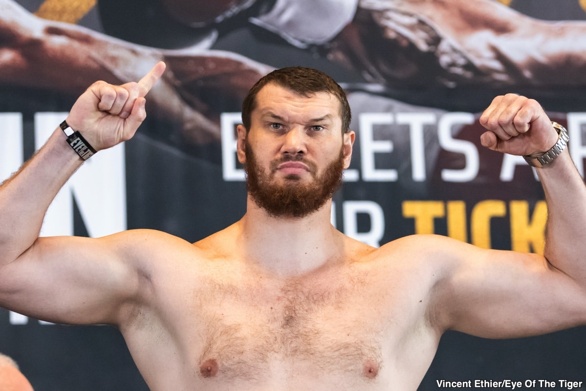 Image: Christian Mbilli 167.7 versus Maciej Sulecki 167.7 - Weighing results on Friday