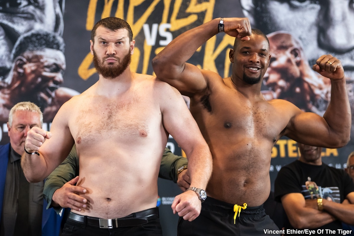 Image: Christian Mbilli 167.7 versus Maciej Sulecki 167.7 - Weighing results on Friday