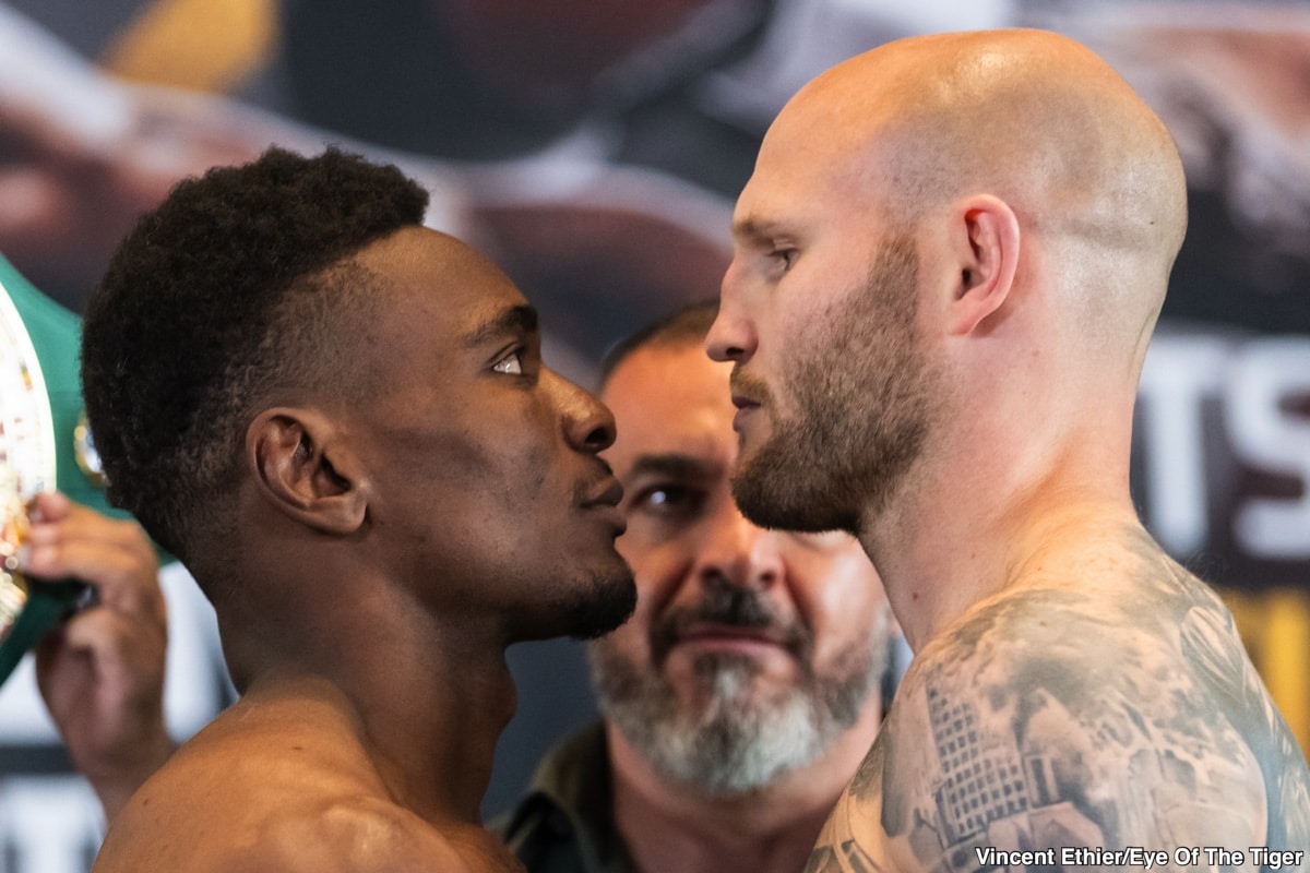 Image: Christian Mbilli 167.7 versus Maciej Sulecki 167.7 - Weighing results on Friday