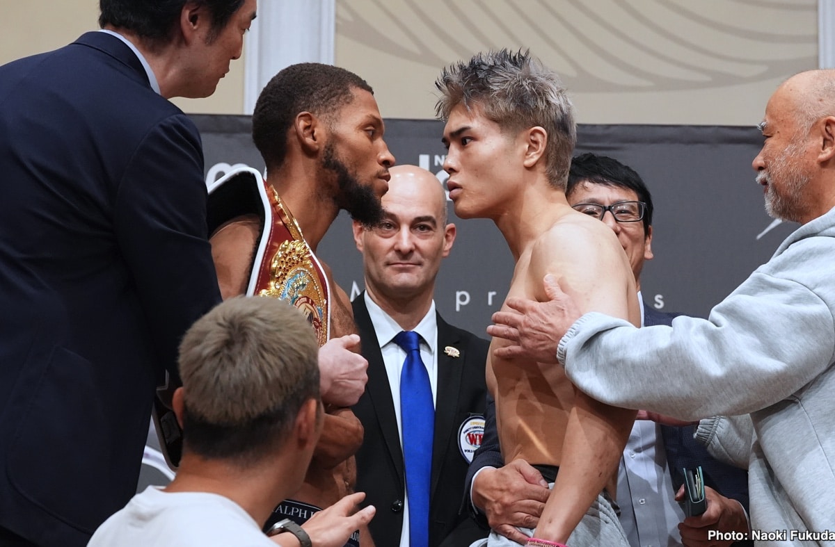 Photo: Brian Norman Jr. 146.8 vs. Jin Sasaki 146.8 - weighing for Tokyo