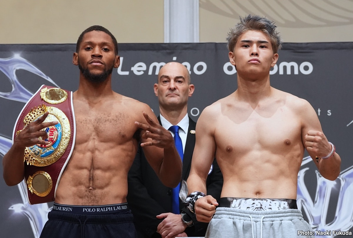 Photo: Brian Norman Jr. 146.8 vs. Jin Sasaki 146.8 - weighing for Tokyo