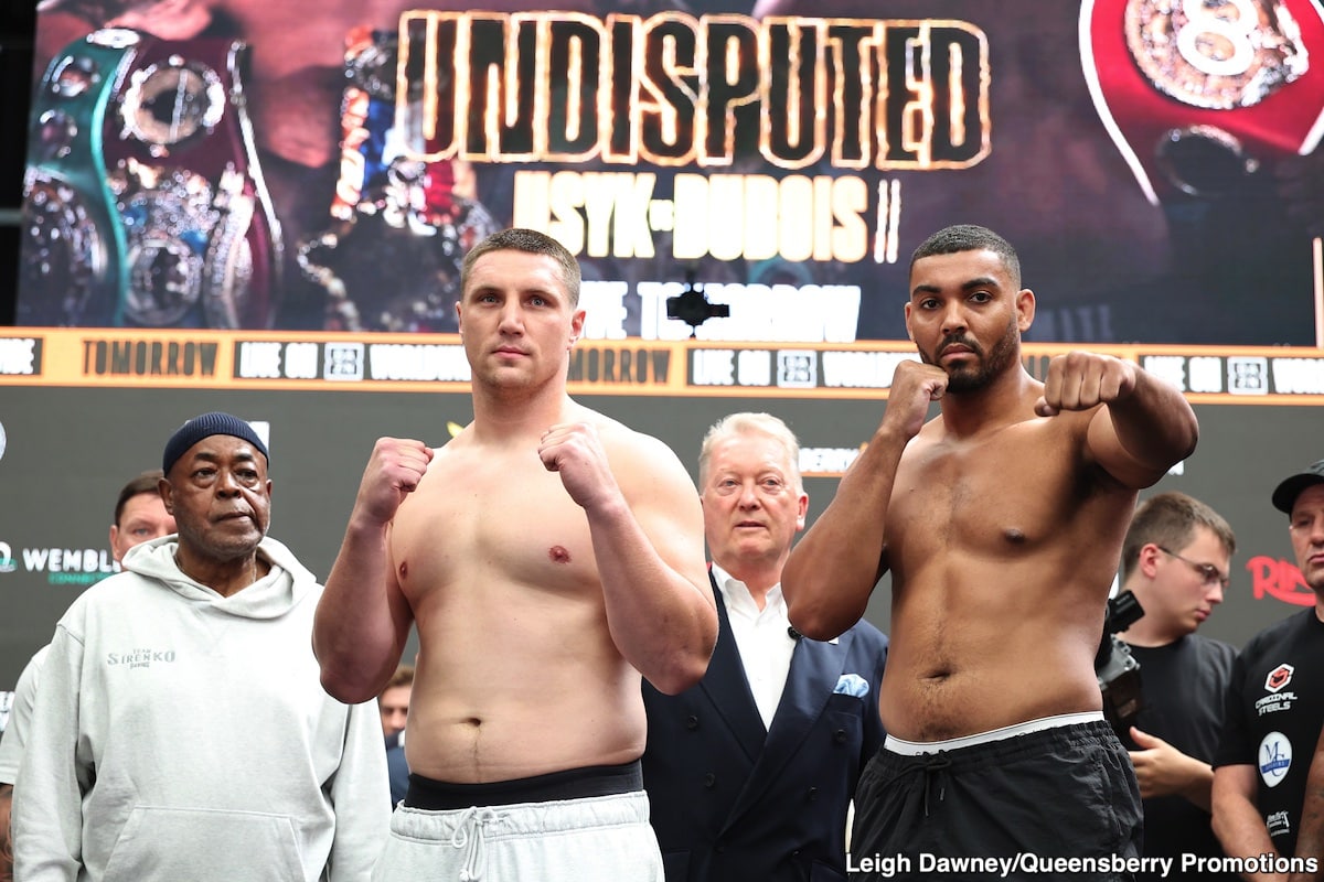 Image: Oleksandr Usyk 227.3 vs. Daniel Dubois 243.8 - Official Dazn results - in the results