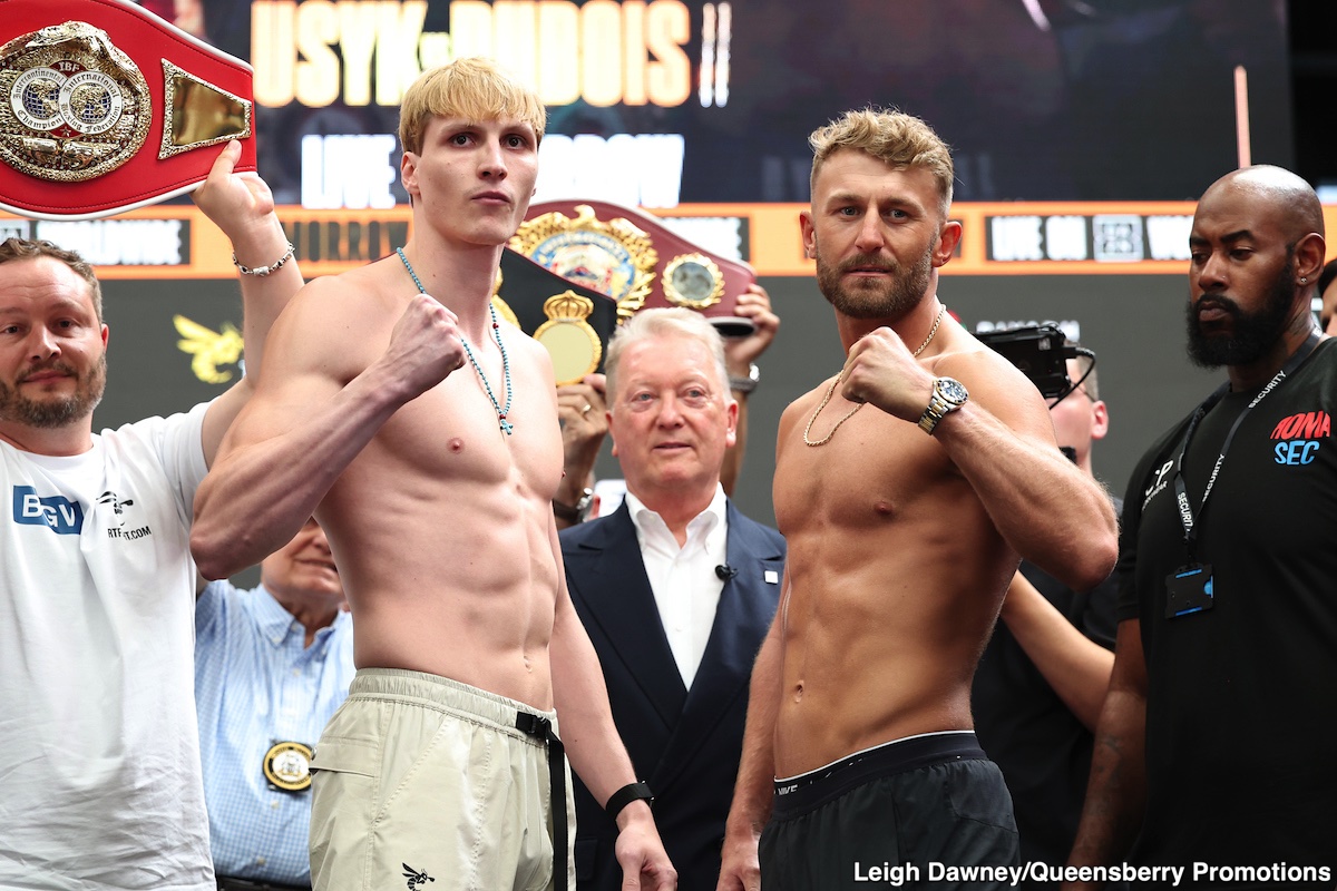 Image: Oleksandr Usyk 227.3 vs. Daniel Dubois 243.8 - Official Dazn results - in the results