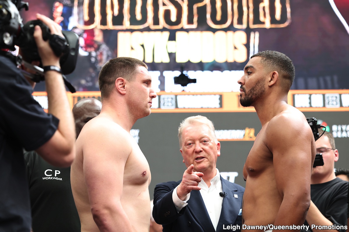 Image: Oleksandr Usyk 227.3 vs. Daniel Dubois 243.8 - Official Dazn results - in the results