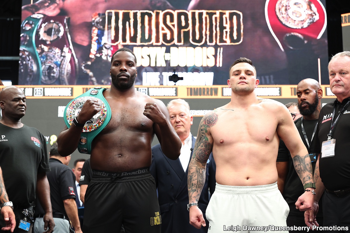 Image: Oleksandr Usyk 227.3 vs. Daniel Dubois 243.8 - Official Dazn results - in the results