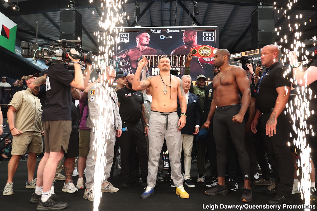 Image: Oleksandr Usyk 227.3 vs. Daniel Dubois 243.8 - Official Dazn results - in the results
