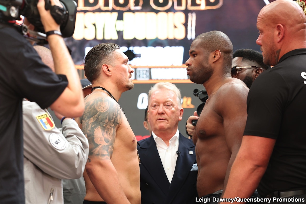 Image: Oleksandr Usyk 227.3 vs. Daniel Dubois 243.8 - Official Dazn results - in the results