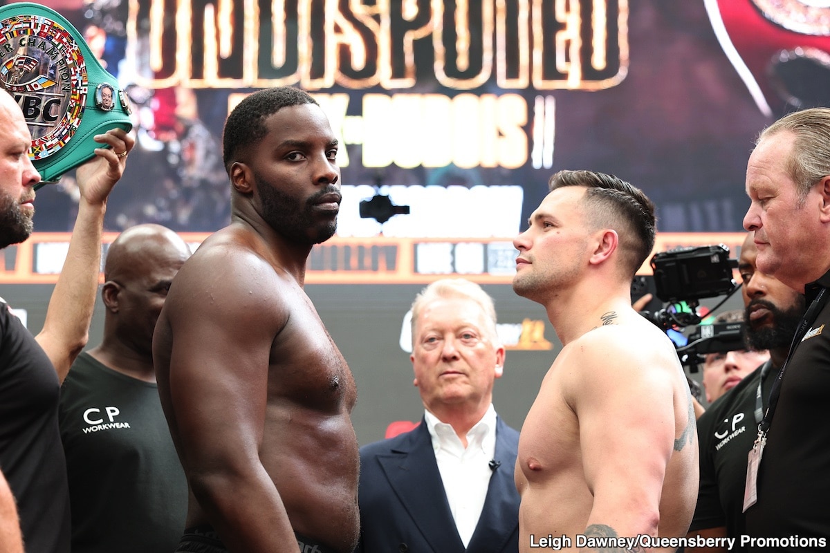 Image: Oleksandr Usyk 227.3 vs. Daniel Dubois 243.8 - Official Dazn results - in the results