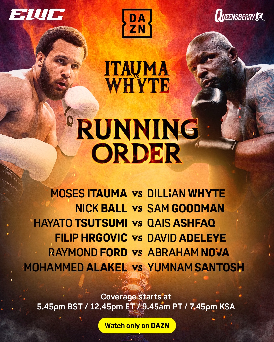 Image: Tonight's Live Results: Itauma vs. Whyte and Hrgovic vs. Adeleye - From Riyadh
