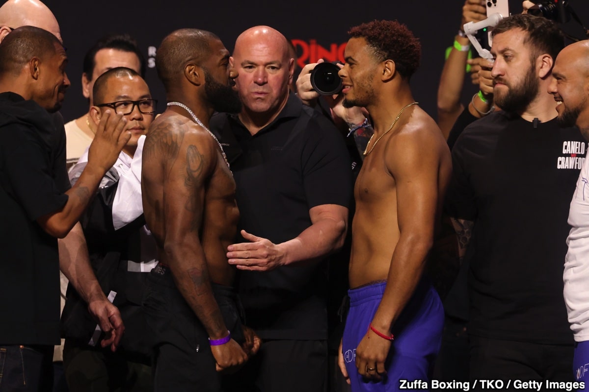 Image: Canelo Alvarez 167.5 vs. Terence Crawford 167.5 - Official Weigh-in results for Saturday