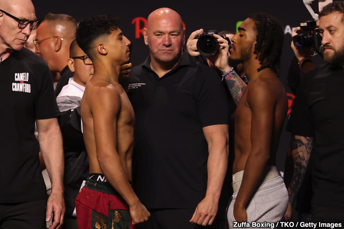 Image: Canelo Alvarez 167.5 vs. Terence Crawford 167.5 - Official Weigh-in results for Saturday