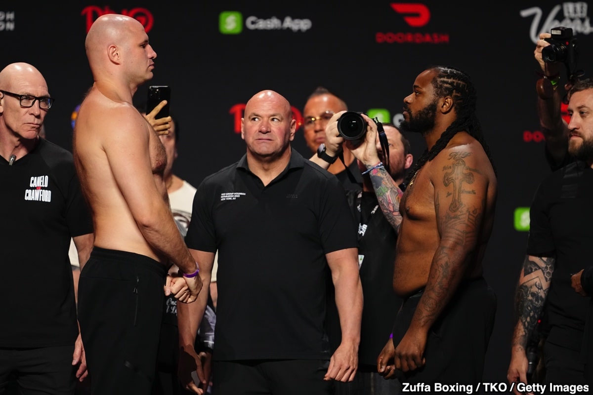 Image: Canelo Alvarez 167.5 vs. Terence Crawford 167.5 - Official Weigh-in results for Saturday