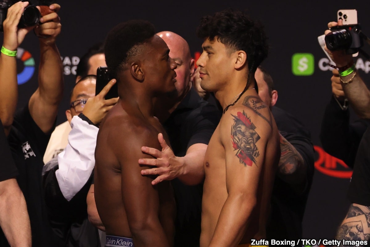 Image: Christian Mbilli - 167 vs. Lester Martinez 167 - Weigh-in Results for Netflix on Saturday
