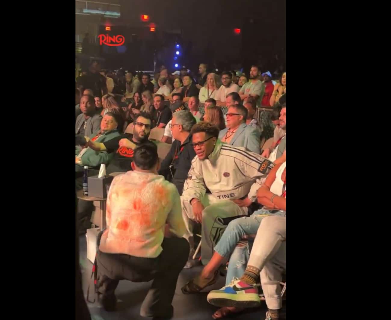 Image: Devin Haney's Sideline Exchange with Teofimo Lopez during The Underdog