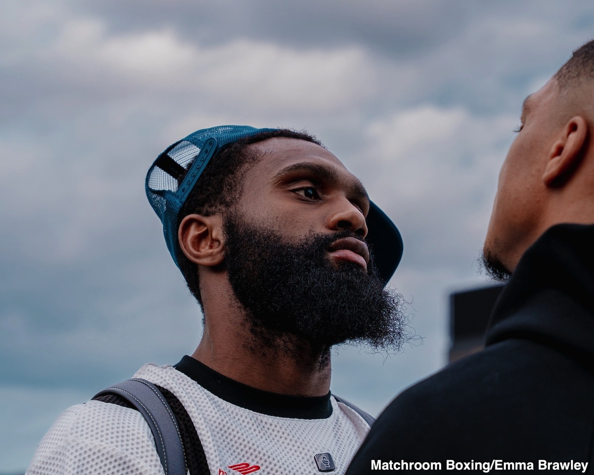 Image: A Gaunt Jaron ‘Boots’ Ennis Faces Uisma Lima Atop Philly Skyscraper Ahead of Saturday’s WBA 154-Lb Eliminator on DAZN