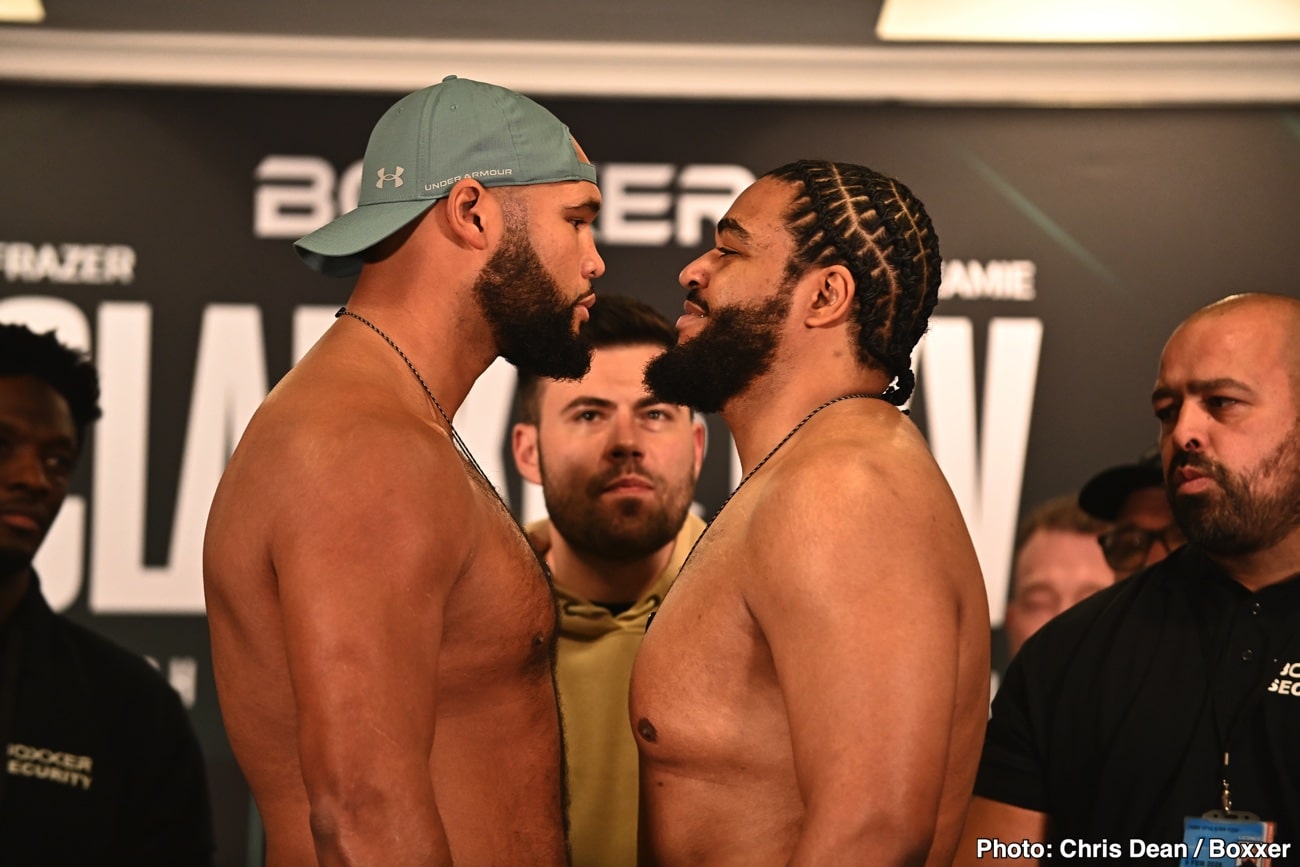 Image: Frazer Clarke vs. Jeamie TKV 2: Official BBC Weigh In Results