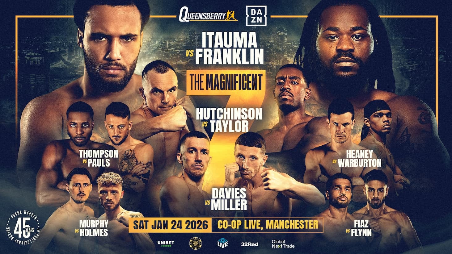 Image: Moses Itauma vs Jermain Franklin headlines Frank Warren’s 45-year celebration