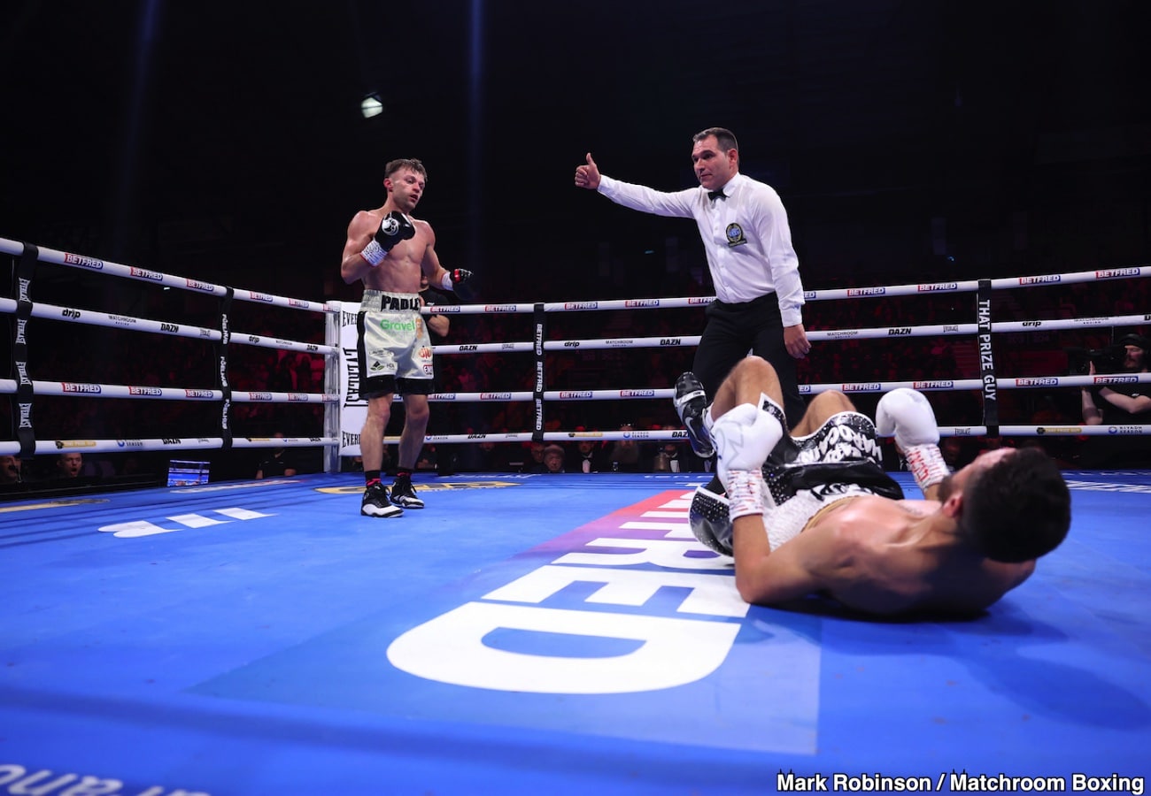 Image: Boxing results: Josh Padley beats Jaouad Belmehdi in two