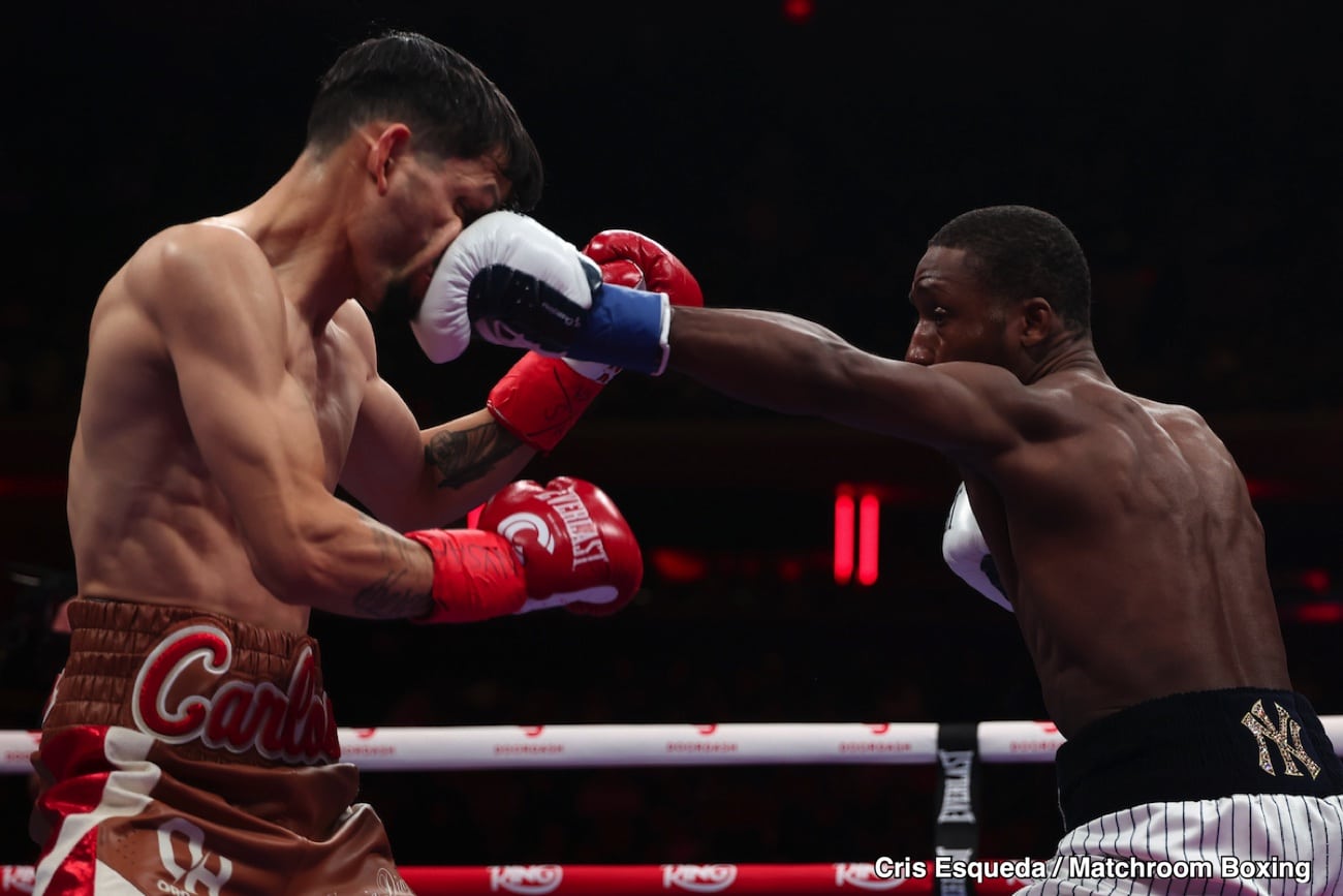 Picture: Boxing results: Bruce Carrington KOs Castro in the ninth round
