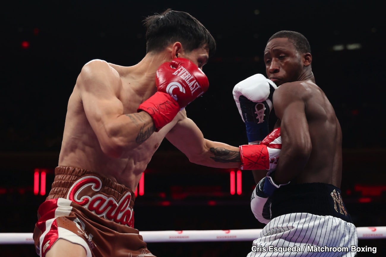 Picture: Boxing results: Bruce Carrington KOs Castro in the ninth round