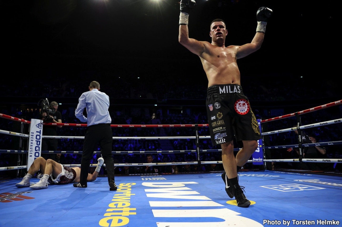 Image: Petar Milas, Granit Shala and the referee who lost control
