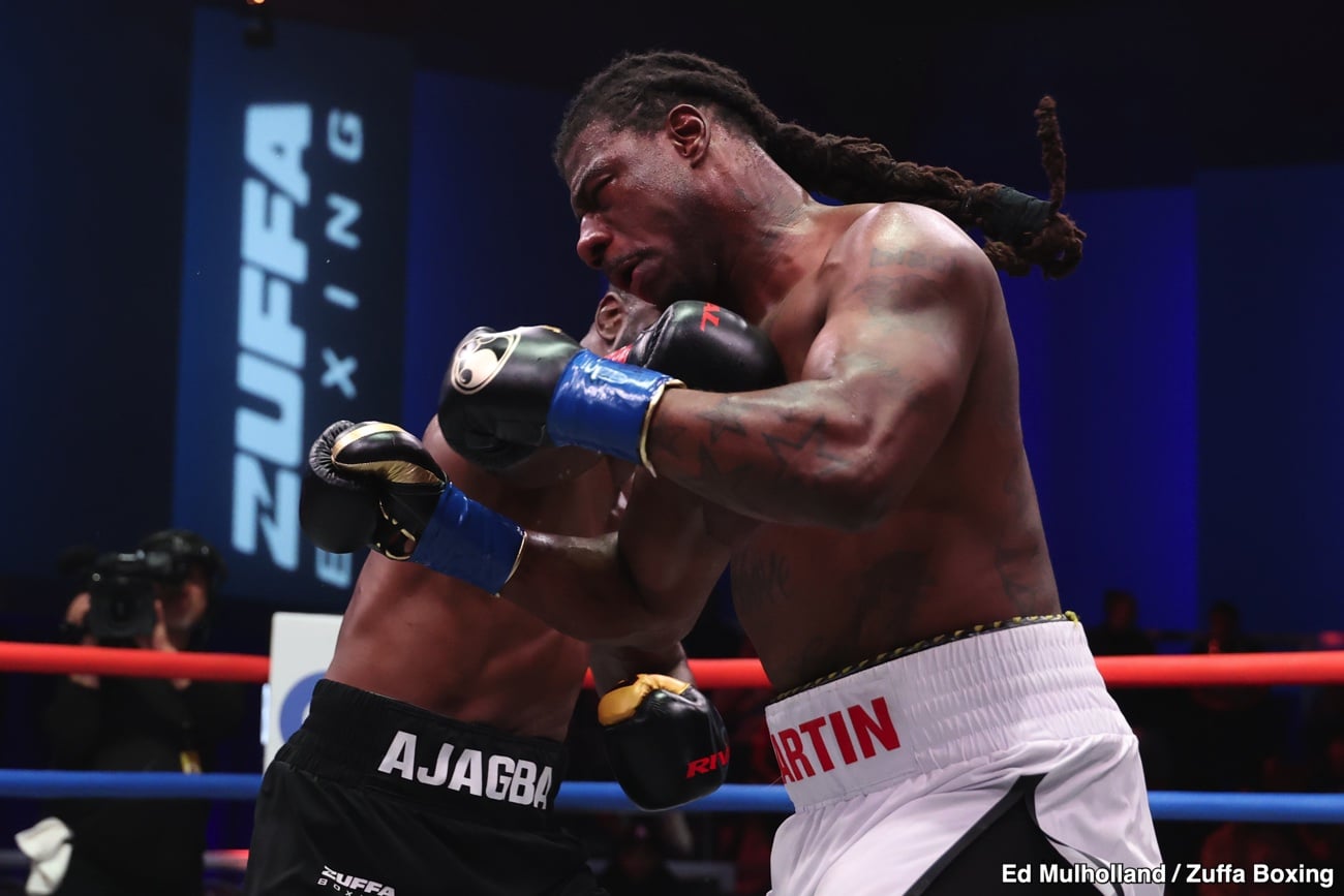 Image: Efe Ajagba Drops and Stops Charles Martin in Four