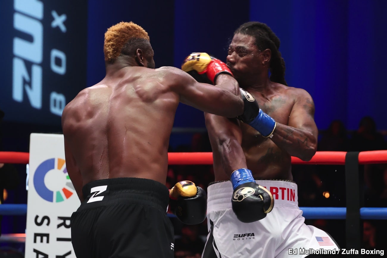 Image: Efe Ajagba Drops and Stops Charles Martin in Four