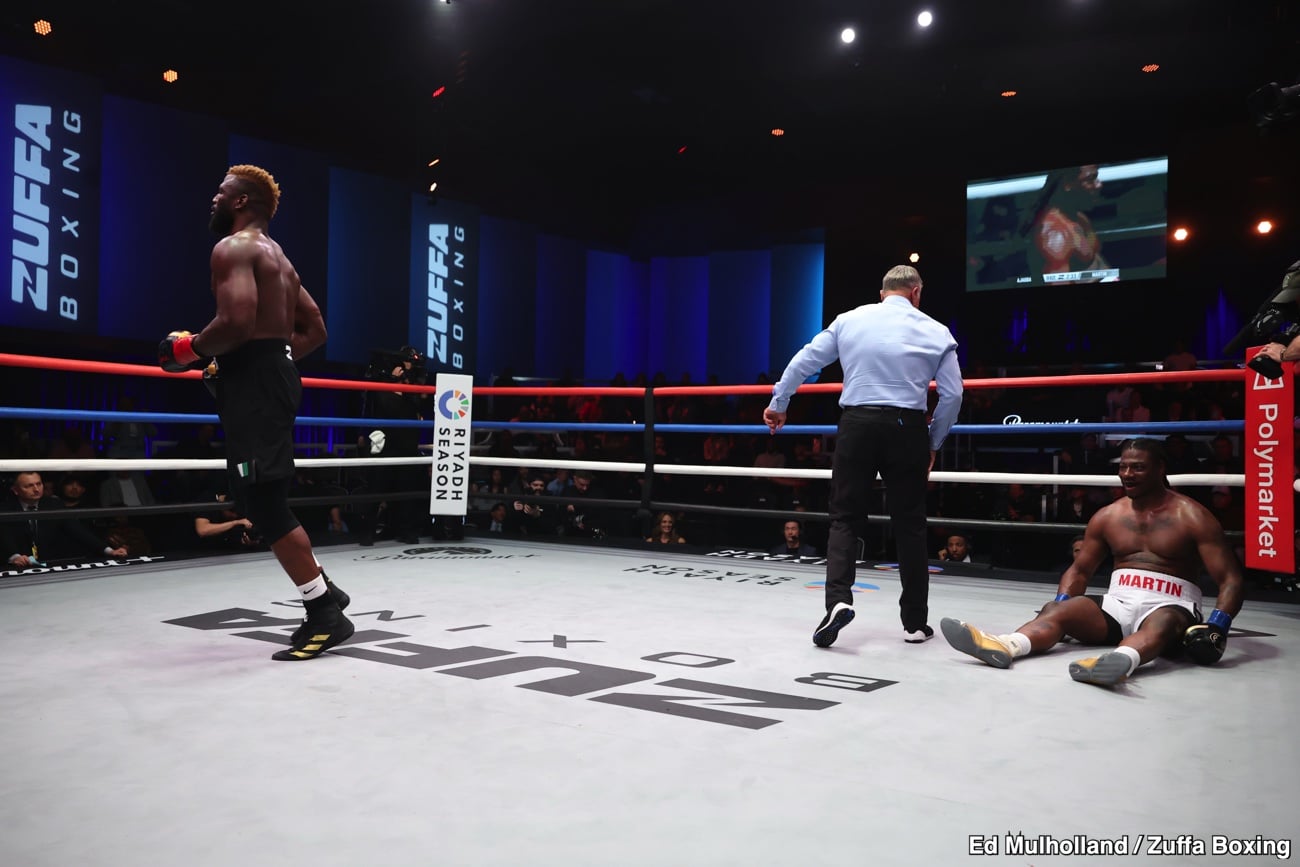 Image: Efe Ajagba Drops and Stops Charles Martin in Four