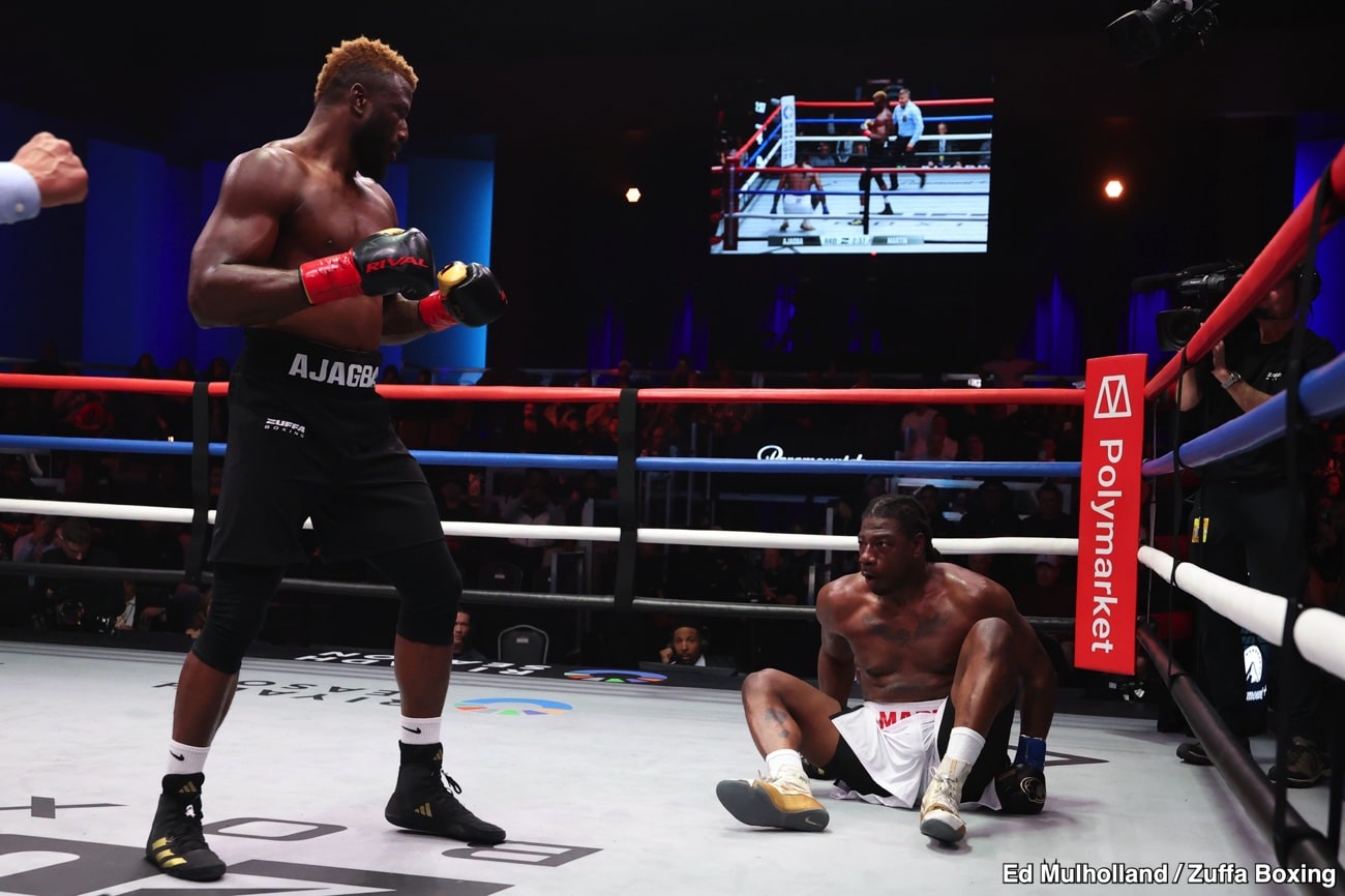 Image: Efe Ajagba Drops and Stops Charles Martin in Four