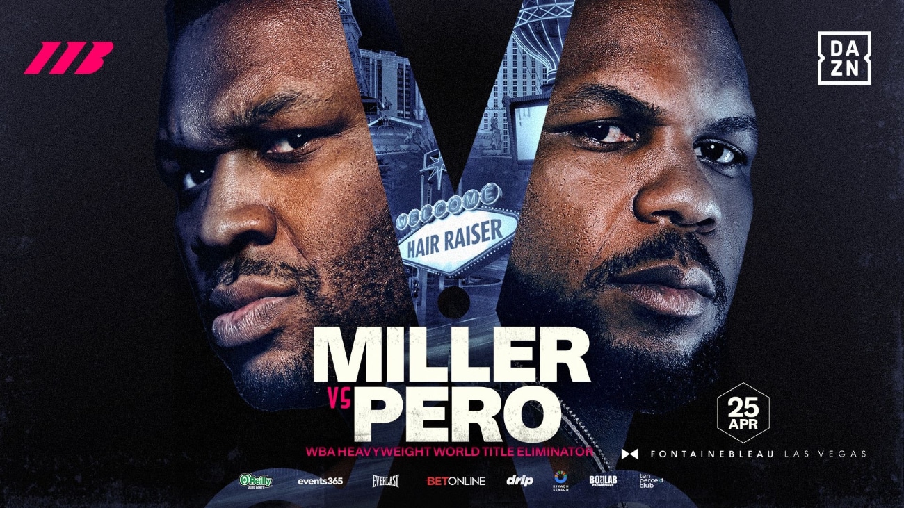 Image: Jarrell Miller returns to headline April 25 Las Vegas show vs Lenier Pero