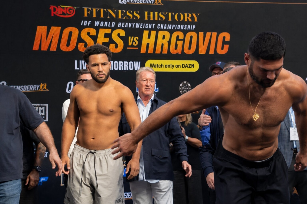 Moses Itauma Shoves Hrgovic Off Weigh In Stage