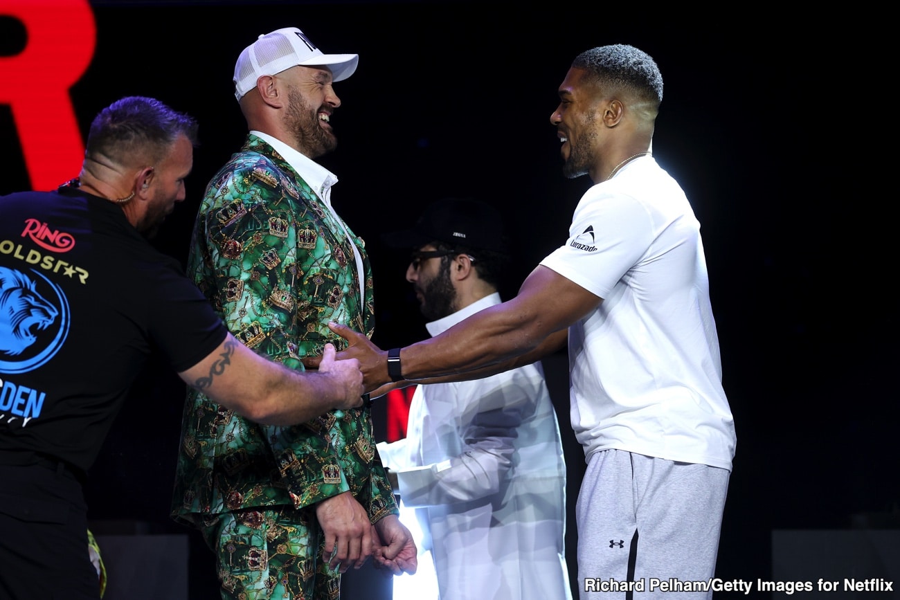 Tyson Fury vs Anthony Joshua Targets $34 Million Gate