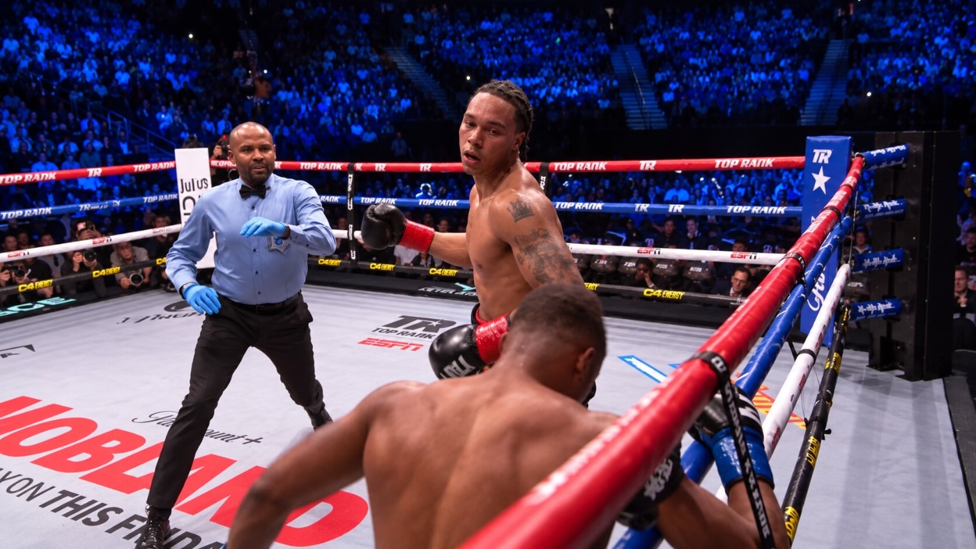 Image: Da’Mazion Vanhouter Leaves Raphael Akpejiori Unconscious